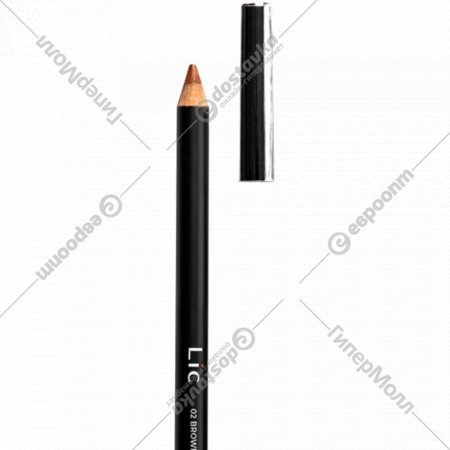 Карандаш для бровей «Lic» Eyebrow pencil New 02 Brown, 9 г