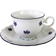Чашка с блюдцем «Thun 1794» Офелия Мелкие синие цветы, ОФЛ0035, 155 мл