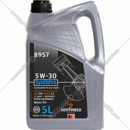 Моторное масло «Senfineco» SynthPro 5W-30 API SN Acea C3, 8957, 5 л