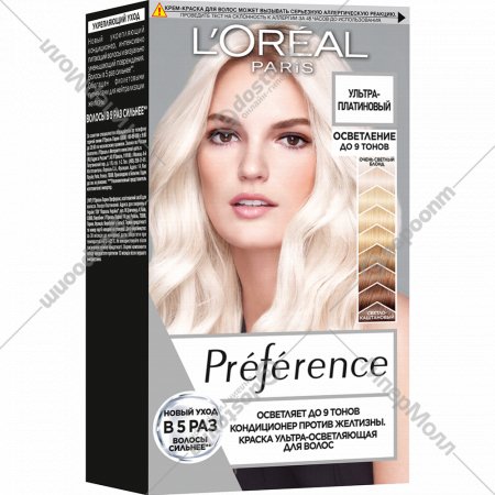 Краска для волос «L'Oreal Paris» Preference, ультра-платиновый, тон 950