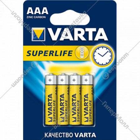 Элемент питания «Varta» Superlife, ААА, 4 шт