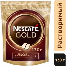 Кофе растворимый «Nescafe Gold» с добавлением молотого, 130 г