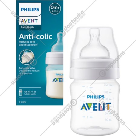 Бутылочка для кормления «Philips Avent» Anti-colic, SCY100/01, 125 мл