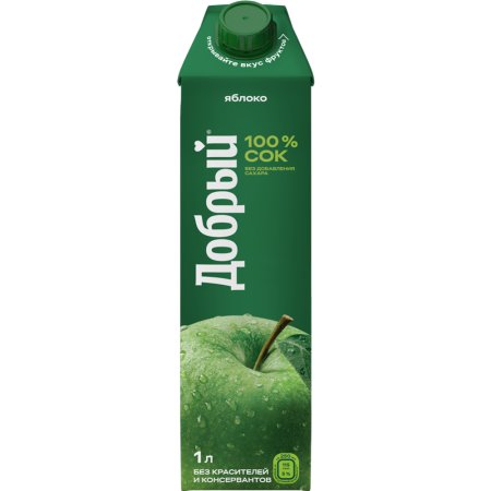 Сок «Добрый» яблочный, 1 л