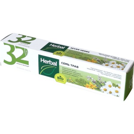 Паста зубная «32 Жемчужины» Herbal, семь трав, 150 г