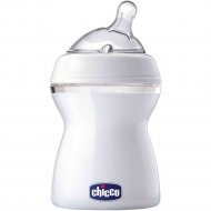 Бутылочка «Chicco» Natural Feeling, с силиконовой соской с наклоном, 2+, белая, 250 мл