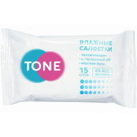 

Влажные салфетки "TONE"(увлажняющие)15шт