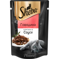 

Корм"SHEBA PLEASURE"(говядина/соус)85г
