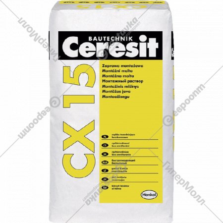 Монтажная смесь «Ceresit» CX 15, 219145, 25 кг
