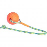 Игрушка для собак «Camon» Мячик с веревкой, оранжевый, AD092