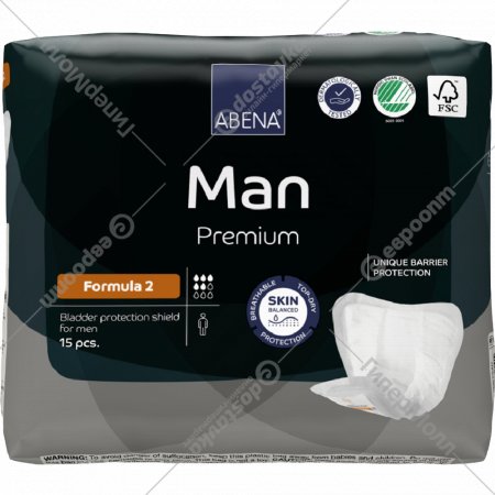 Прокладки одноразовые для взрослых «Abena» Man Formula 2 Premium, 15 шт