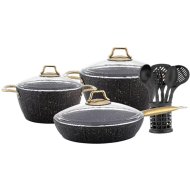 Набор кухонной посуды «Oursson» Black Gold CS2612A/BL, 12 предметов