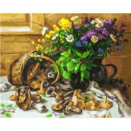 Картина по номерам «Белоснежка» Букет и грибы, 226-AB, 40х50 см