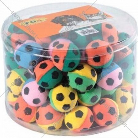 Игрушка для кошек «Triol» Мяч футбольный, разноцветный, 22131029, 40 мм, 60 шт
