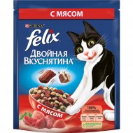 Сухой корм «Felix» двойная вкуснятина для кошек, с мясом, 300 г