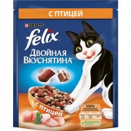 Сухой корм «Felix» двойная вкуснятина для кошек с птицей, 300 г