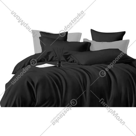 Комплект постельного белья «Luxor» №19-0303 Евро-стандарт, черный, сатин