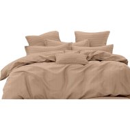 Комплект постельного белья «Luxor» Полоса 1x1 14-1213 Евро-стандарт, поджаренный миндаль, сатин-страйп
