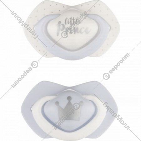 Пустышка «Canpol Babies» Royal Baby, 0-6 месяцев, 22/650-blu, 2 шт