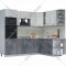 Готовая кухня «Интерлиния» Мила Лайт 1.88х2.4 (PR), бетон лайт/бетон портленд/опал светлый