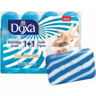 Туалетное мыло «Doxa» Moisturizing Cream+French Perfume, Морские минералы, 4x80 г
