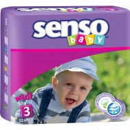 Подгузники для детей «Senso baby» midi, размер 3, 4-9 кг, 22 шт