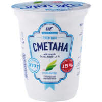 

Сметана 15% (п/ст) Милкавита 0.37кг