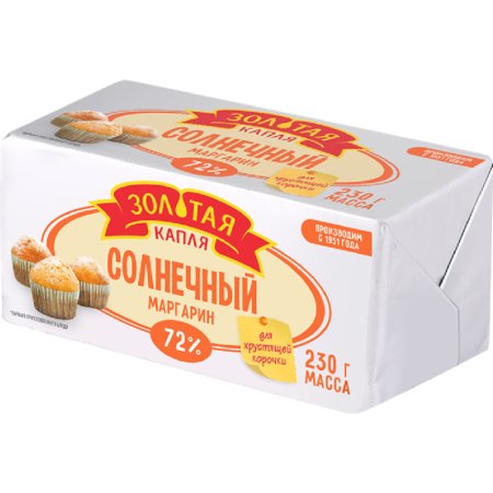 Маргарин «Золотая капля» Солнечный, 72%, 230 г