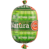 

Ветчина"NATURA СВИНАЯ"(в/с,руб)ИнкоФ240г