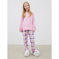 

Пижама д/дев(ф+б,р.134-68,роз+роз.кл)