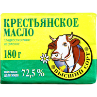 

Масло с/сл"КРЕСТЬЯНСКОЕ"72,5%,180г