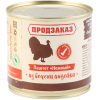 

Паштет"НЕЖНЫЙ ИЗ ПЕЧ.ИНДЕЙКИ"Продзак240г