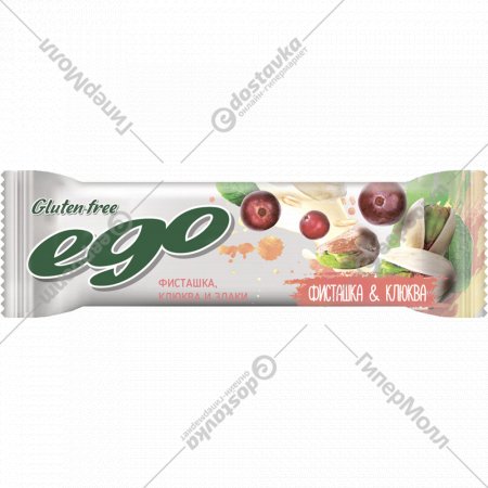 Протеиновый батончик «Ego»ореховый, фисташка и клюква, в йогурте, 35 г