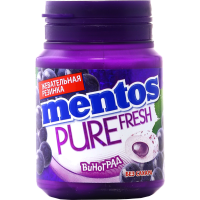 

Жеват.резинка"MENTOS"(виноград)54г