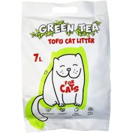 Наполнитель для туалета «For Cats» Tofu Natural, зеленый чай, 7 л