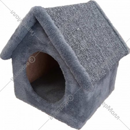 Домик для животных «Cat House» Будка 38, ковролин серый