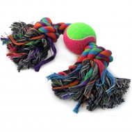 Игрушка для собак «Triol» Веревка, 2 узла и мяч, 12111020, 65/350 мм