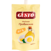 

Майонез клас."GUSTO"67%(д/п с доз.)400мл