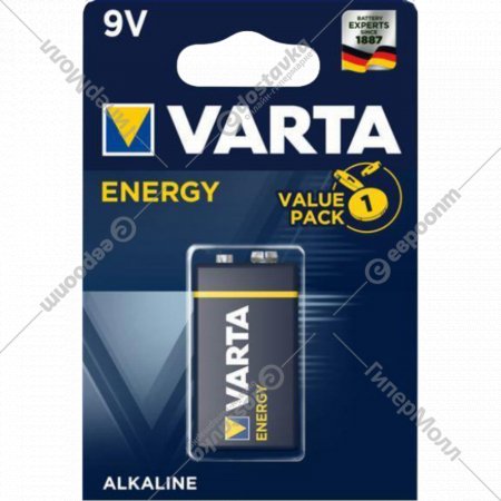 Элемент питания «Varta» Energy 6LR61, алкалиновый