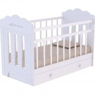 Кроватка для младенцев «VDK» Bonne, маятник и ящик, белый
