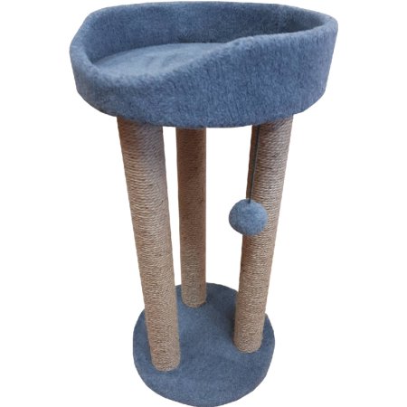 Комплекс для кошек Cat House Тринога с лежанкой 0.85, джут серый