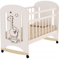 Кроватка для младенцев «VDK» Dino, колесо-качалка, слоновая кость