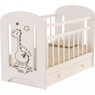 Кроватка для младенцев «VDK» Dino, маятник и ящик, слоновая кость