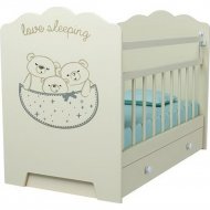Кроватка для младенцев «VDK» Love Sleeping, маятник-ящик, слоновая кость