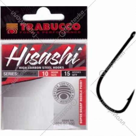 Крючок рыболовный «Trabucco» Hisashi 10006BN-R Sode 10, 024-32-100-S, 45 шт