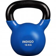 Гиря «Indigo» IN132, черный/синий, 16 кг