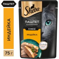 Корм для кошек «Sheba» для взрослых кошек, нежный паштет в желе, индейка, 75 г