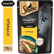 Корм для кошек «Sheba» для взрослых кошек, нежный паштет в желе, курица, 75 г