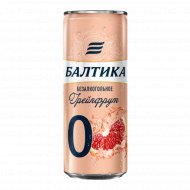 Напиток пивной безалкогольный Балтика №0 грейпфрут, 0%, 0.33 л