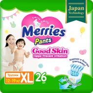 Трусики «Merries» Good Skin, XL, 12-19 кг, 26 шт